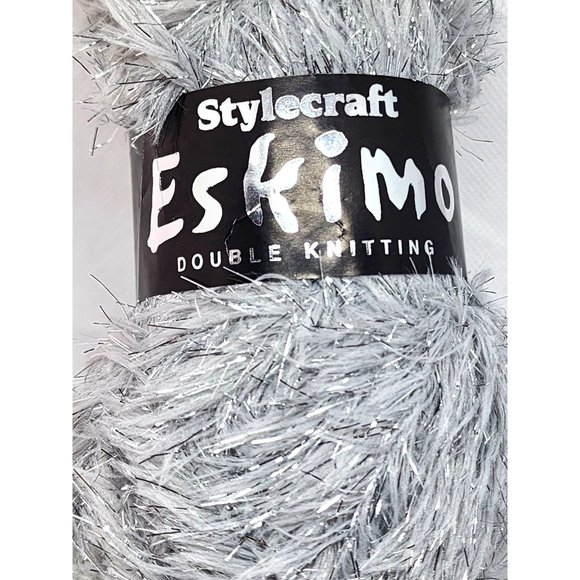 Stylecraft Eskimo Double Knitting 50g Platinum Dye 5502 Metalized Polyester Yarn - Picture 13 of 15
